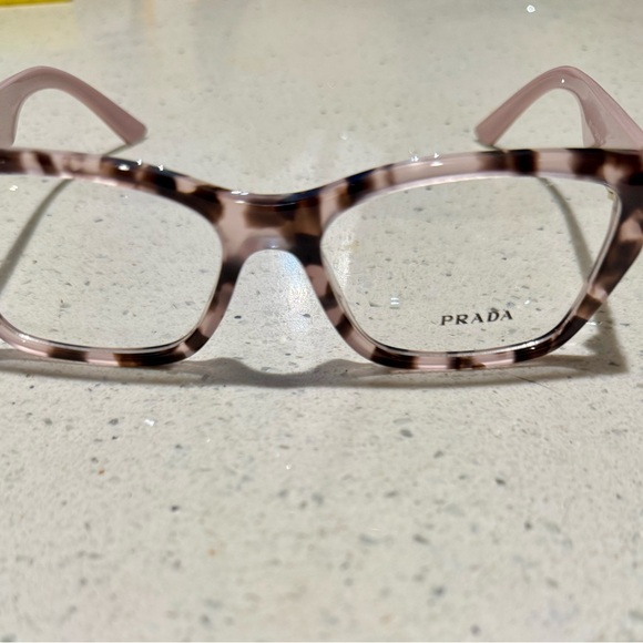 Prada Pink and Brown Tortoiseshell Glasses - Picture 3 of 5